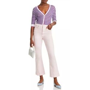 Veronica Beard Carson High Rise Kick Flare Jeans - Pink Haze, Sz 28